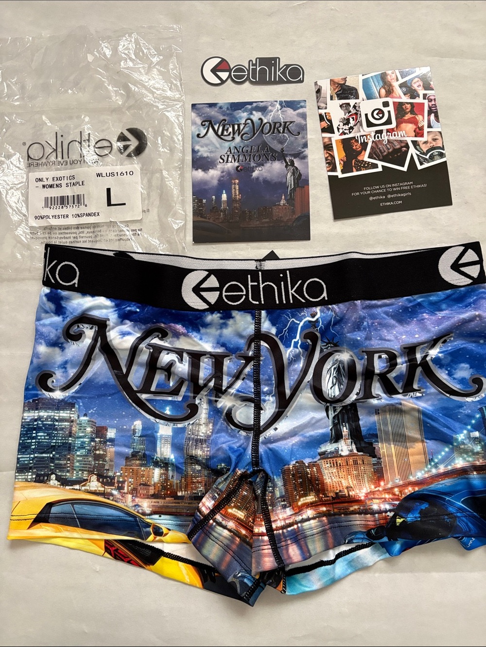 ethika Women's Large Staple Briefs new with tags   New York City night skyline